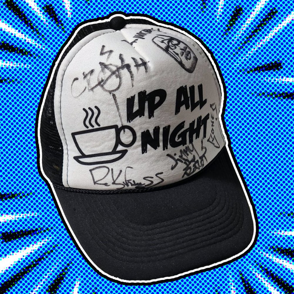 The Aquabats! Up All Night Trucker Cap Snapback AUTOGRAPHED